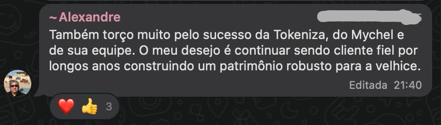 Depoimento de investidor real Tokeniza