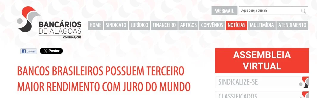 Bancários AL — rendimento com juro