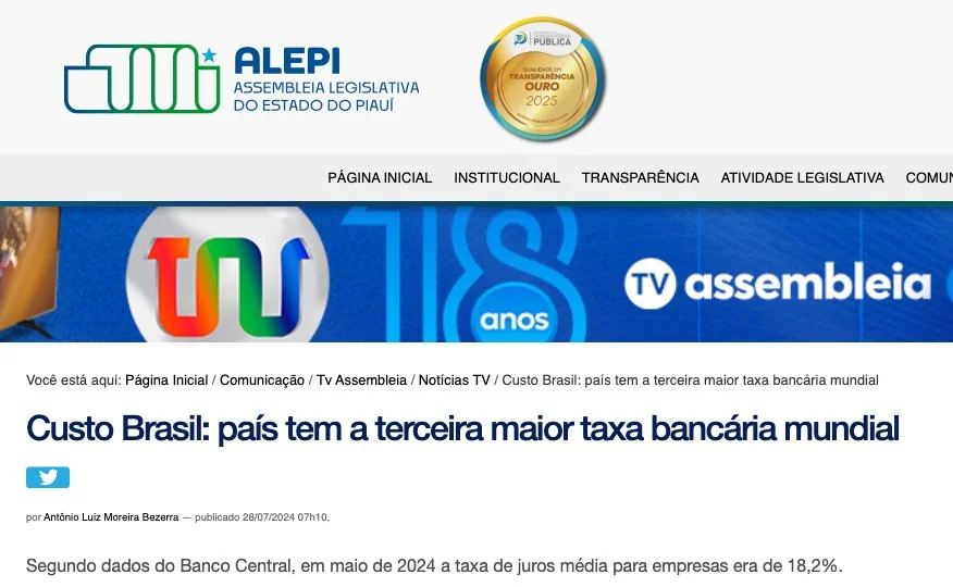 ALEPI — taxa bancária mundial